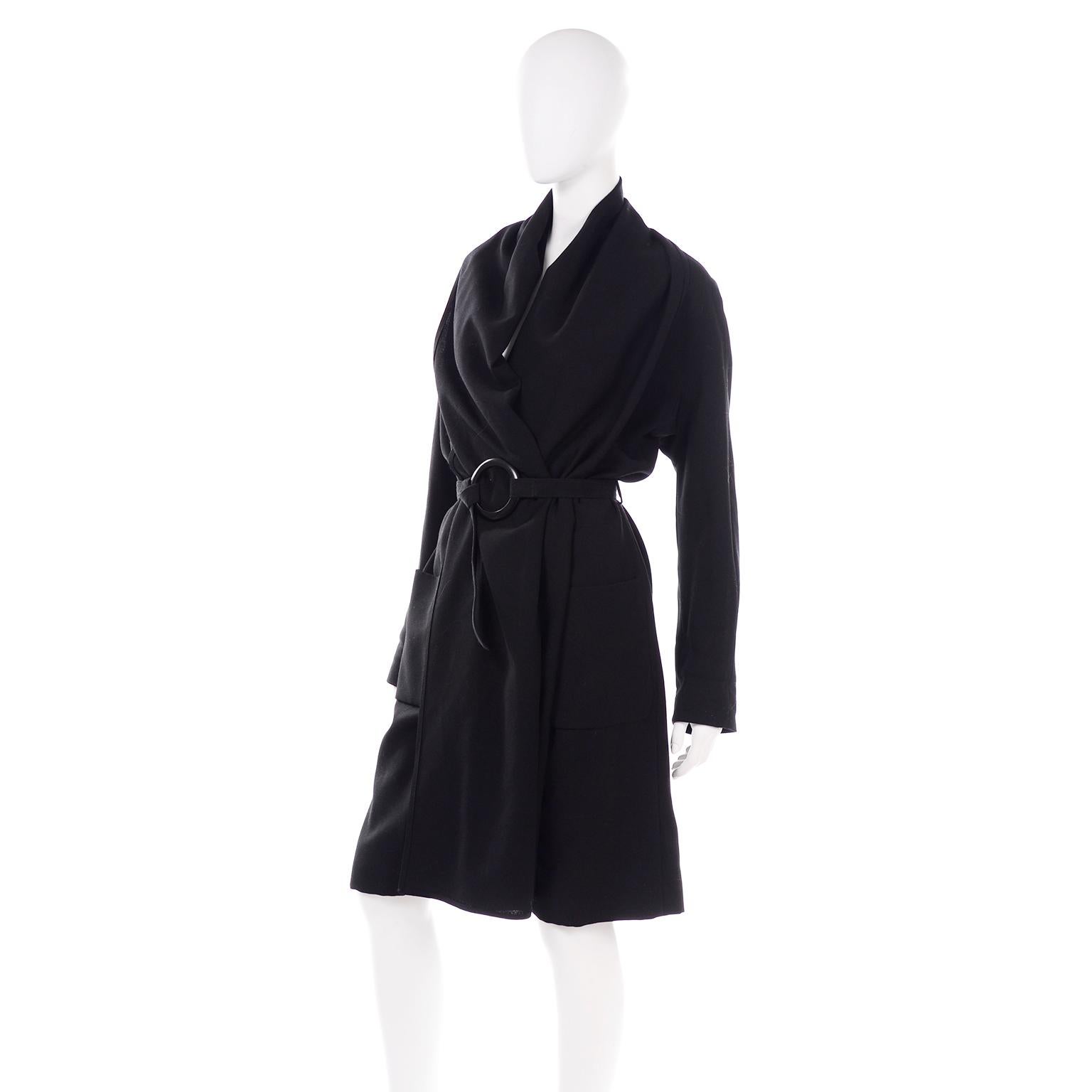 black wrap coats