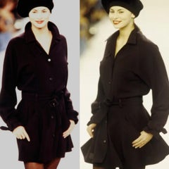 1990s Isaac Mizrahi Vintage Jacket Black Wool Trench Coat