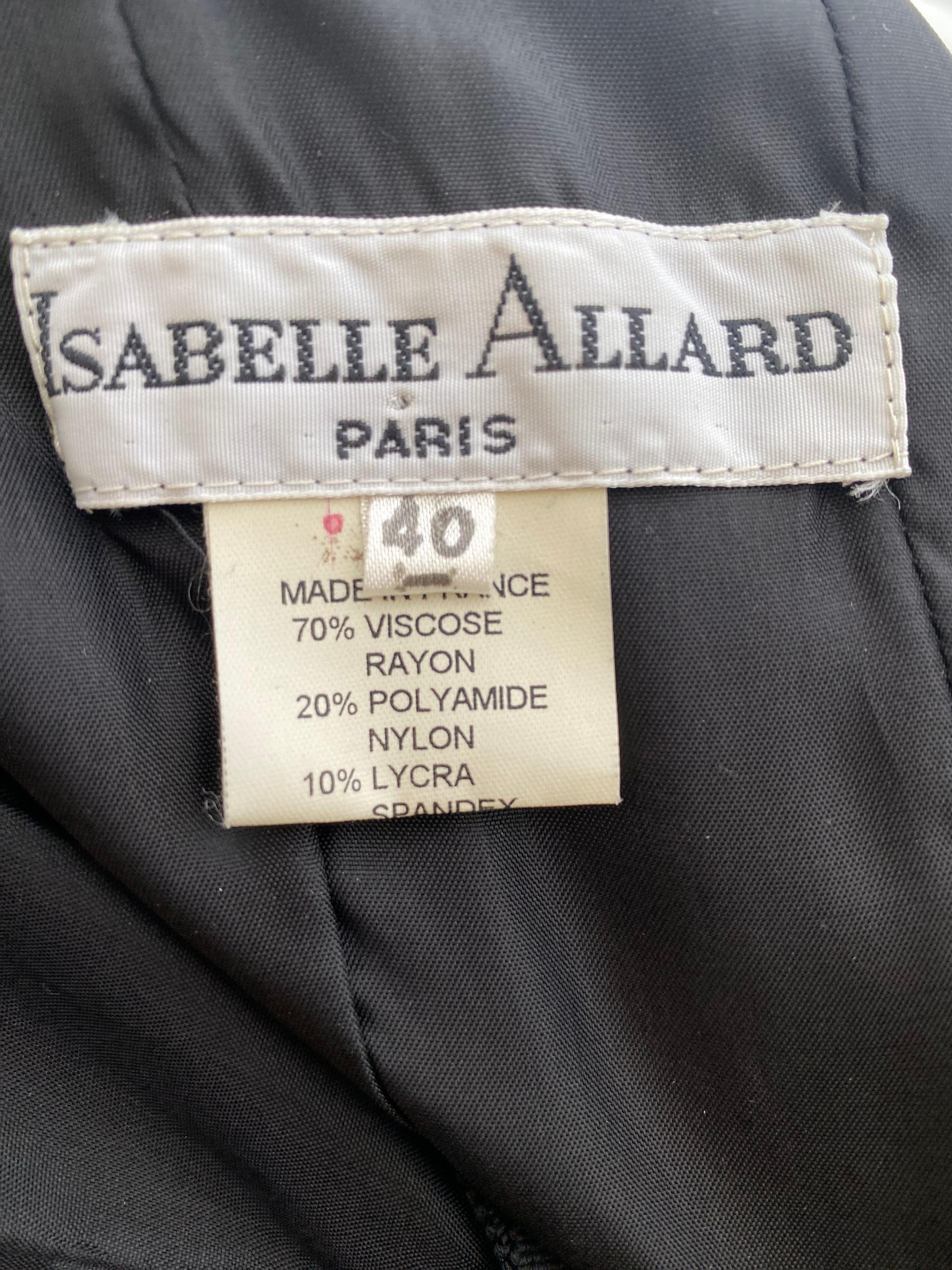 1990s Isabelle Allard  Black Knit Jersey Off Shoulder Long Sleeve Gown For Sale 6