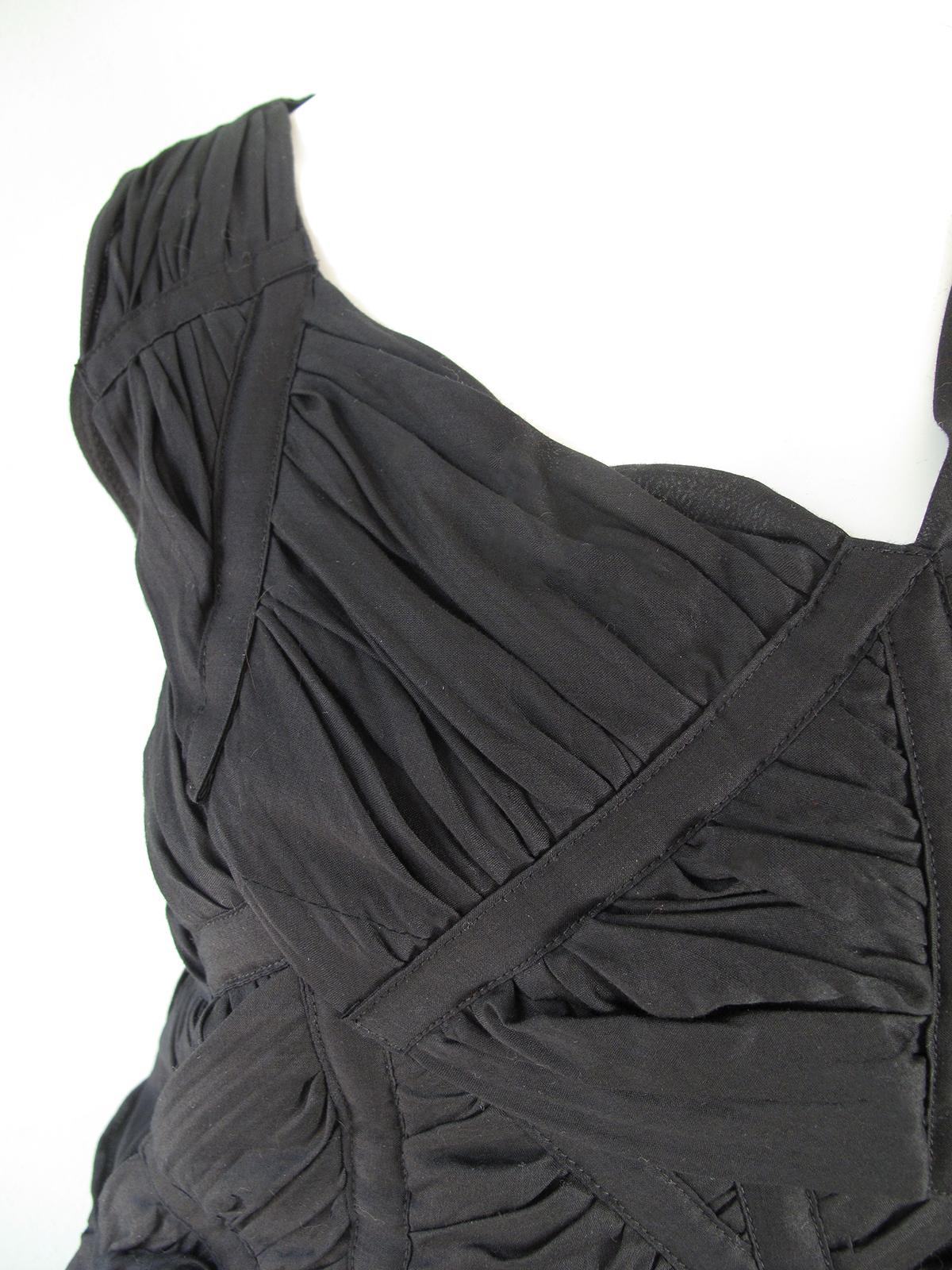 1990s Issey Miyake Black Braided Dress  In Excellent Condition In Austin, TX