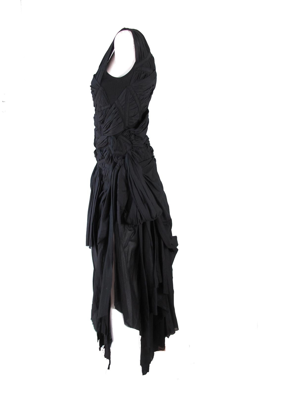 1990s Issey Miyake Black Braided Dress  1