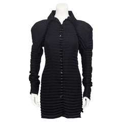 1990s Issey Miyake Black Pleated Shirt