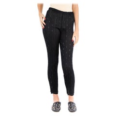 1990S ISSEY MIYAKE - Pantaloni a pieghe in poliestere nero