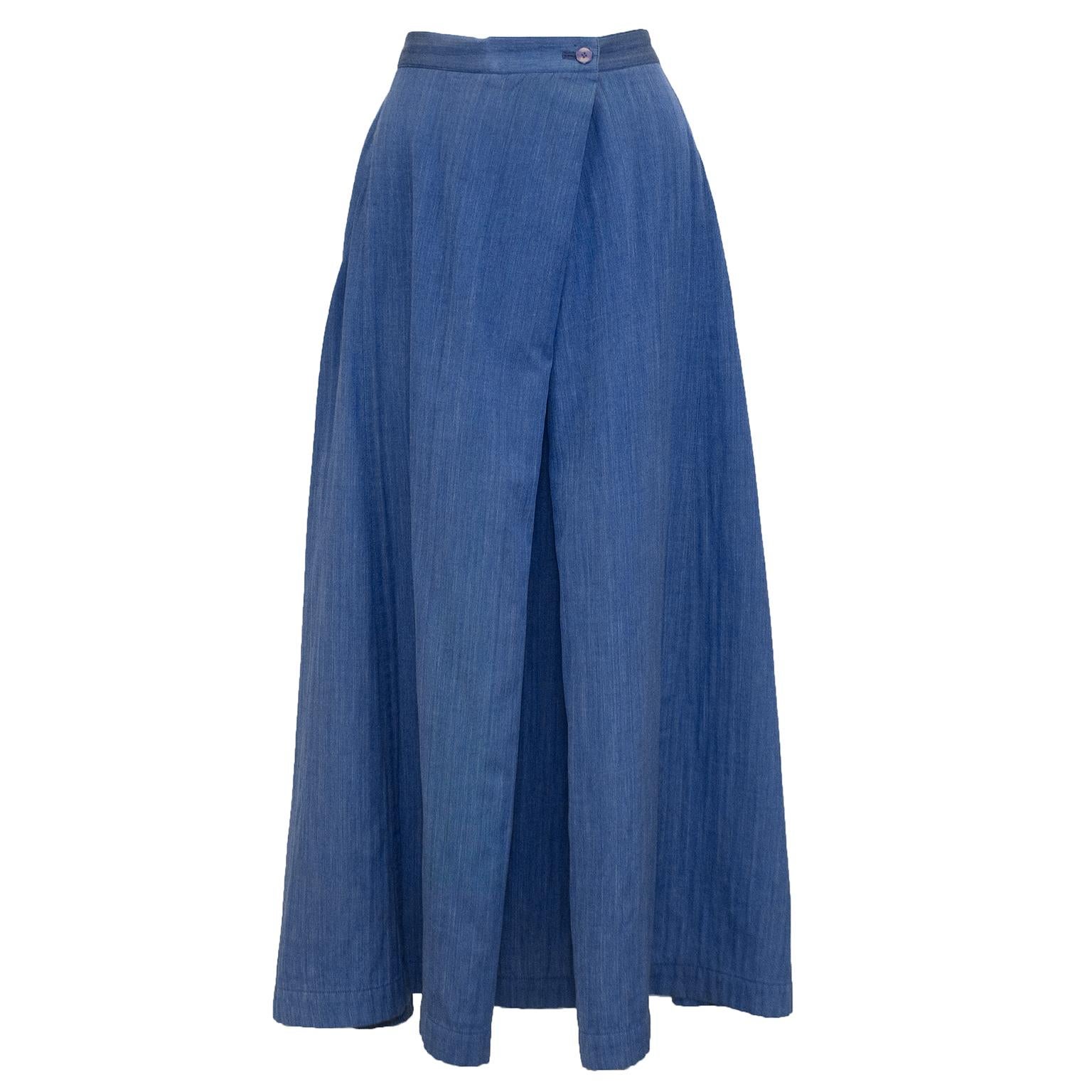 Women's 1990s Issey Miyake Blue Cotton Oversize Ensemble  For Sale
