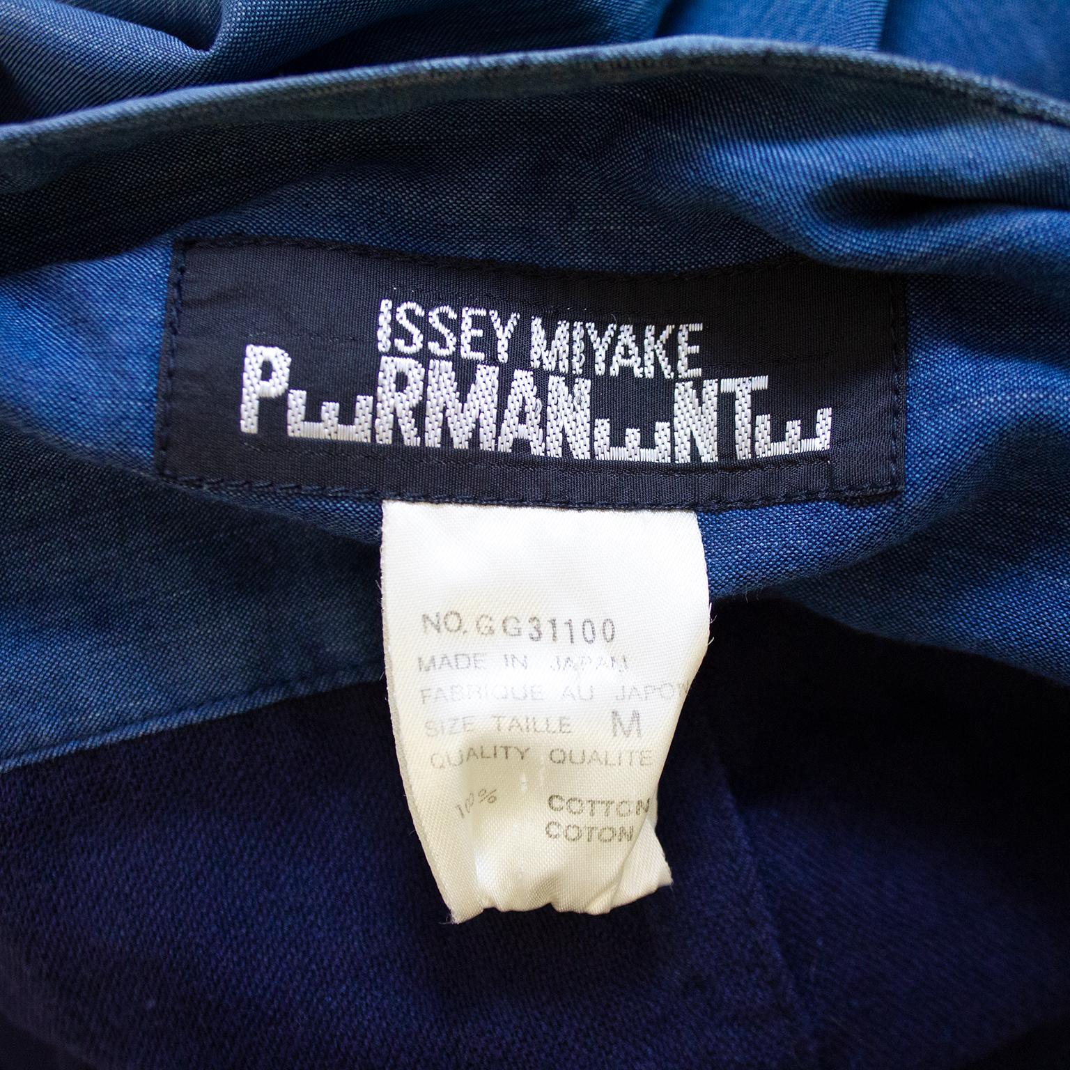 Completo oversize in cotone blu Issey Miyake anni '90 in vendita 4
