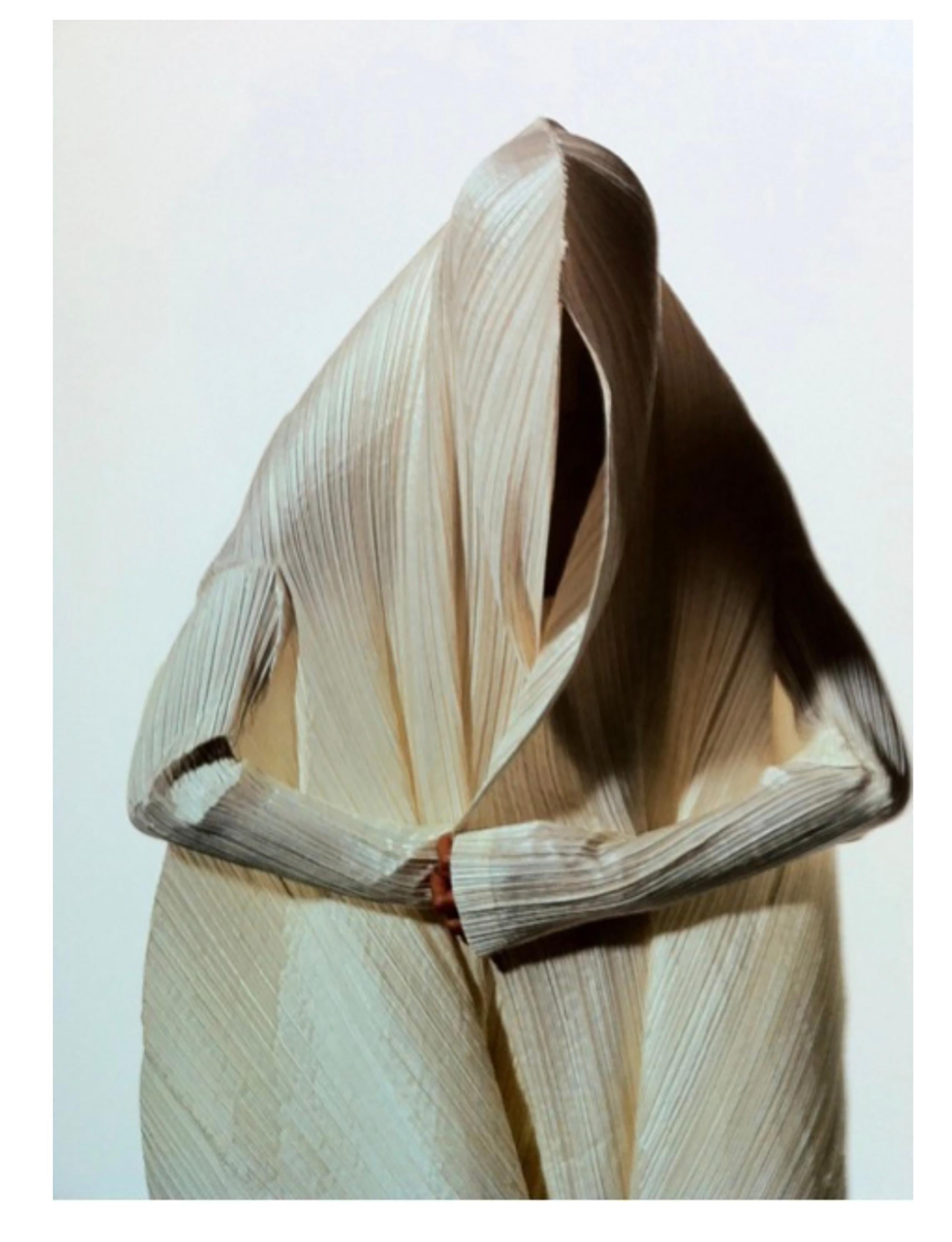Women's 1990s Issey Miyake Gold Metallic Pleated Evening Gown
