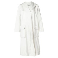 1990s Issey Miyake hooded light trench coat