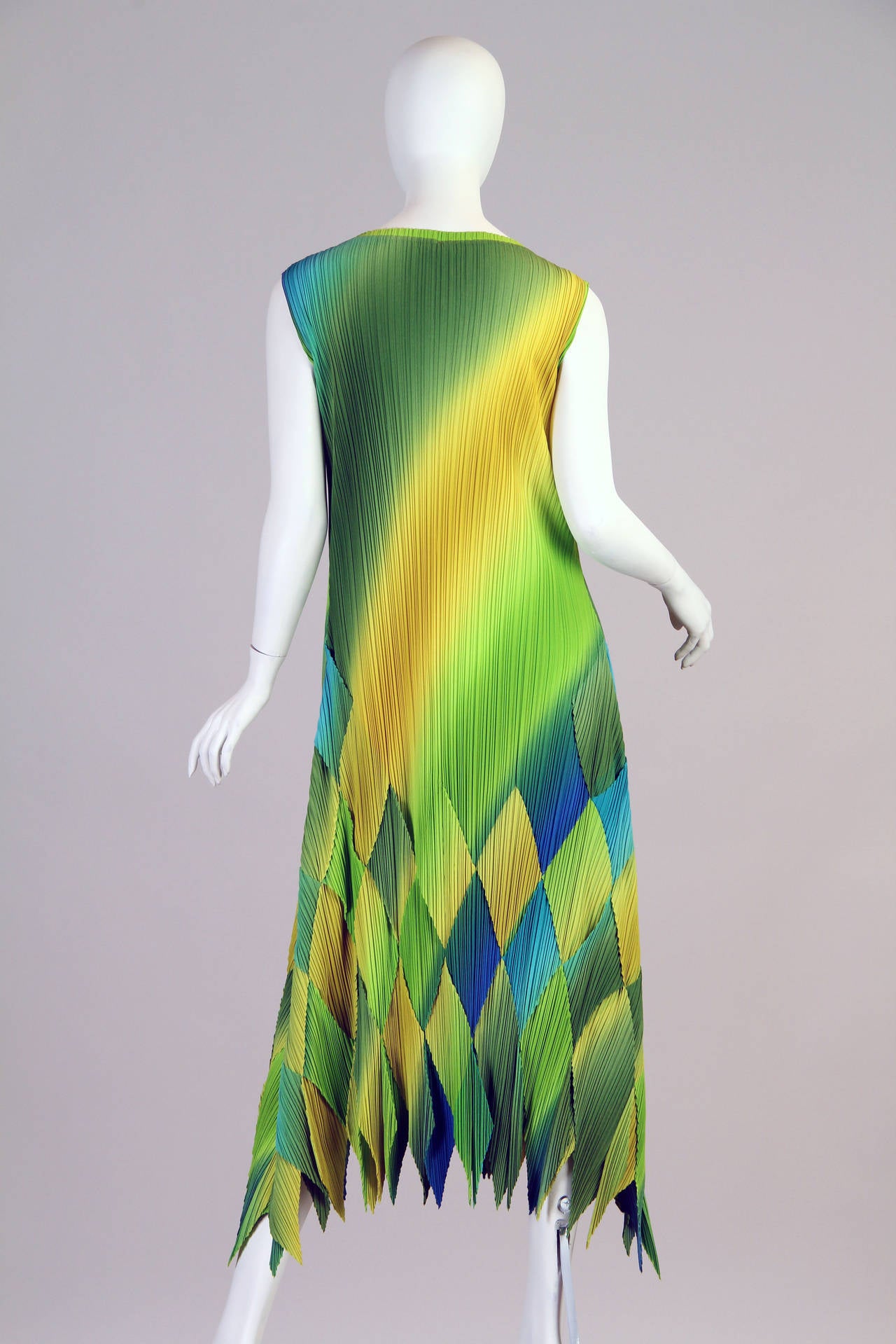 1990s Issey Miyake Multi-Color Dress In Excellent Condition In New York, NY
