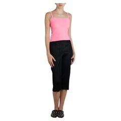1990S ISSEY MIYAKE Neon Pink Polyester Stretch Net Top