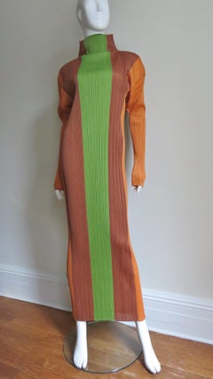 Issey Miyake - Maxi abito a blocchi di colore anni '90