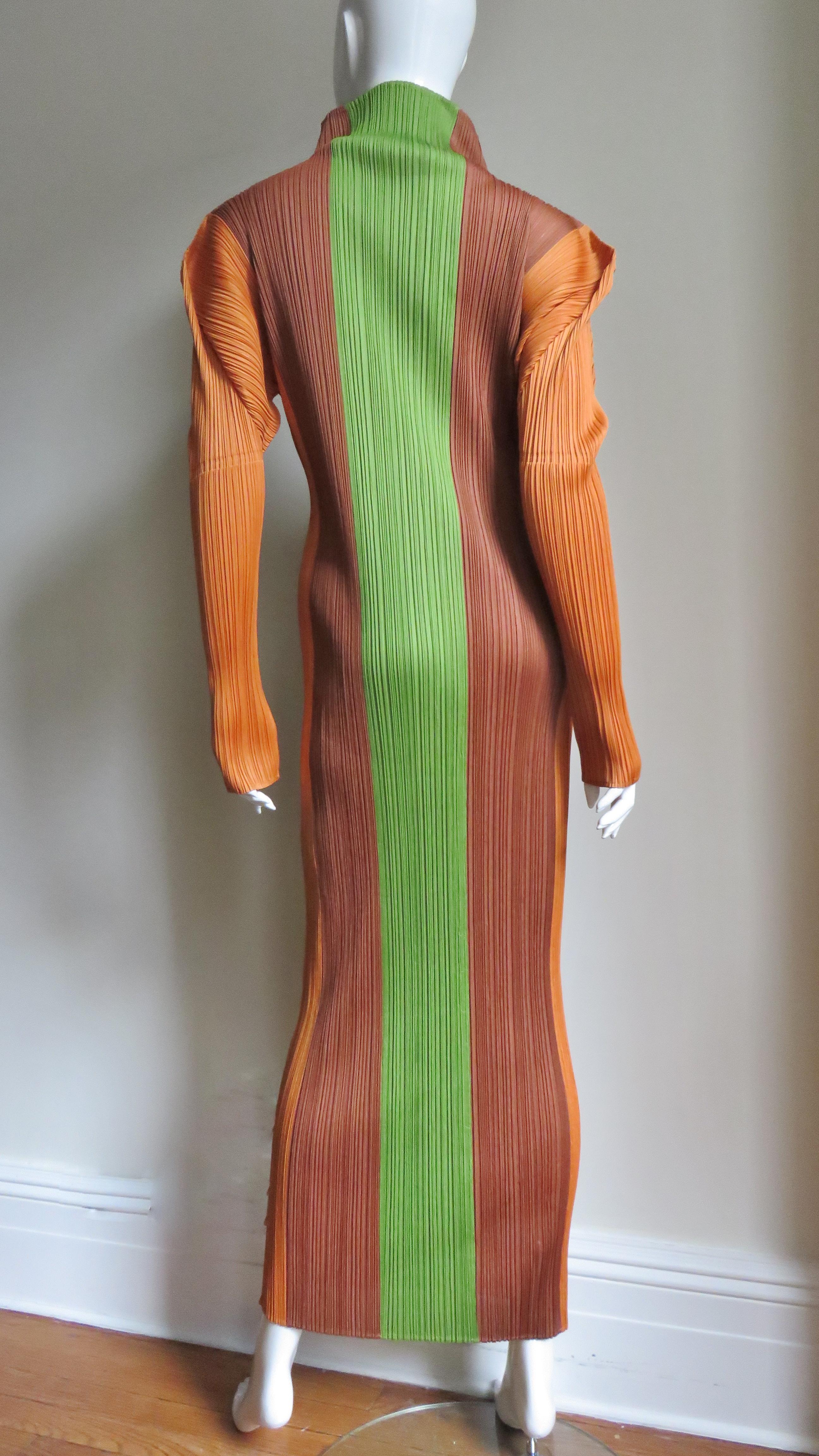 Issey Miyake Color Block Maxi Dress 1990s For Sale 1