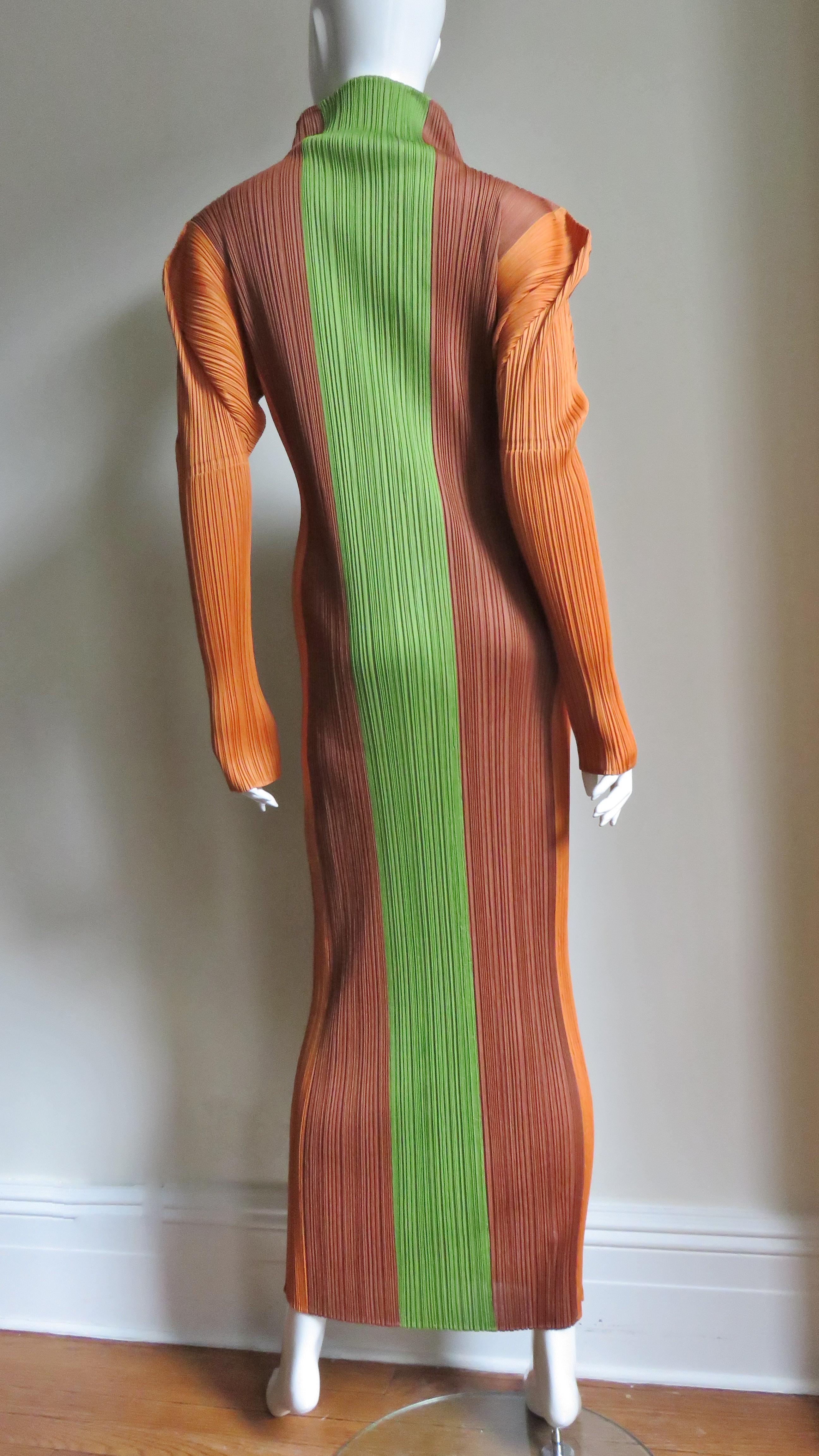 Issey Miyake Color Block Maxi Dress 1990s For Sale 3