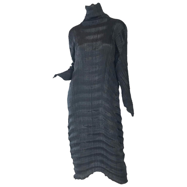 1990s Issey Miyake Pleated Dress For Sale at 1stDibs
