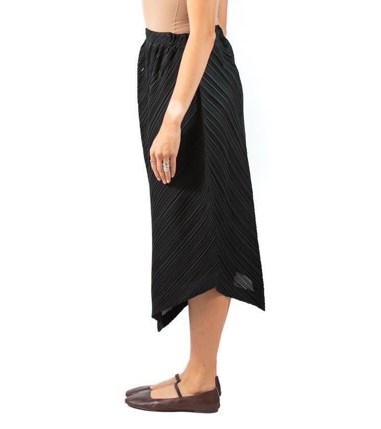 1990S Issey Miyake Pleats Please Black Polyester Shirt
