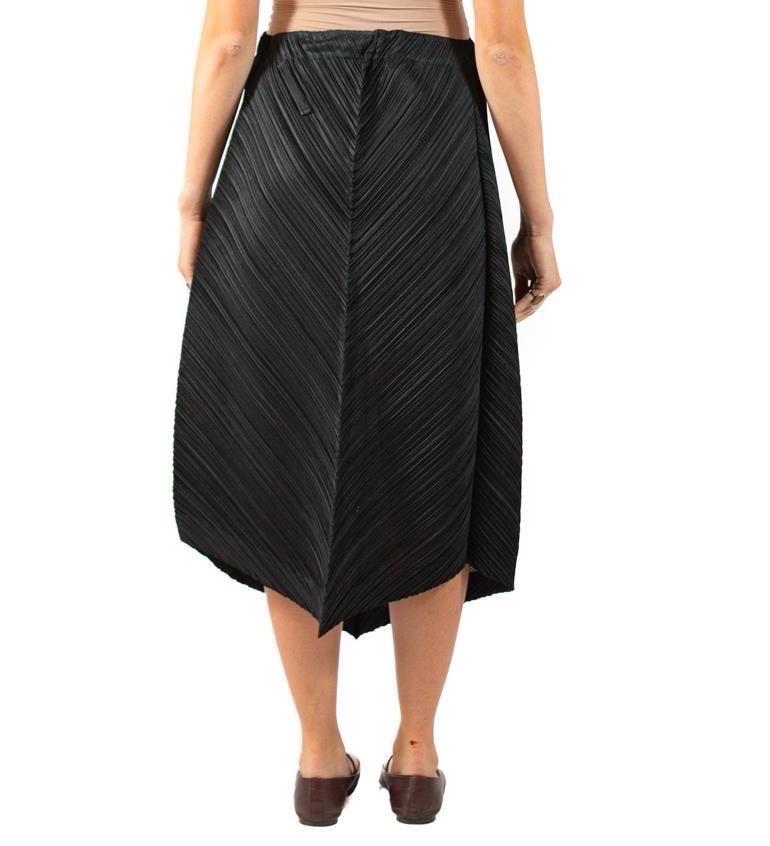 1990S Issey Miyake Pleats Please Black Polyester Skirt For Sale 1