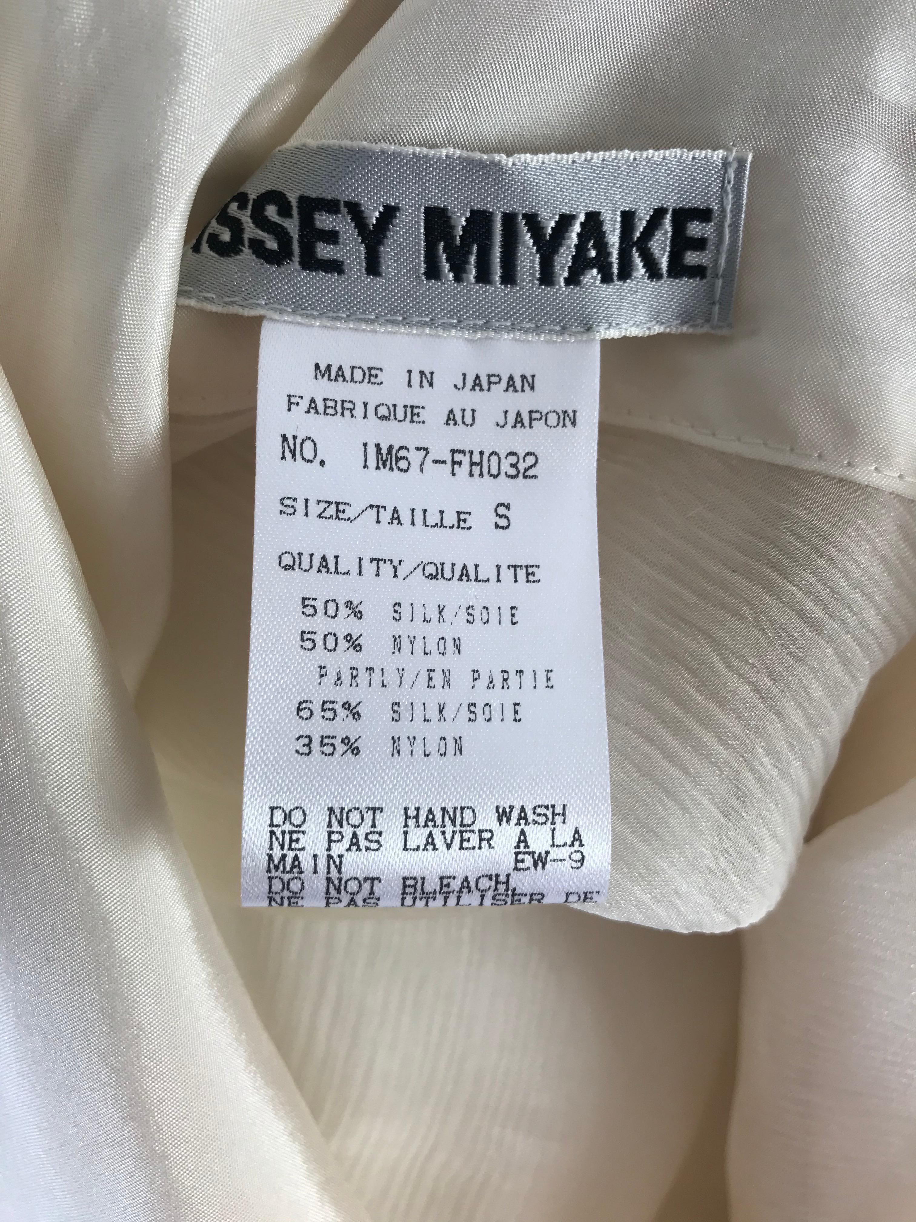 1990s Issey Miyake Silk/ Nylon Pant and Tunic Attached wrap In Excellent Condition In Austin, TX