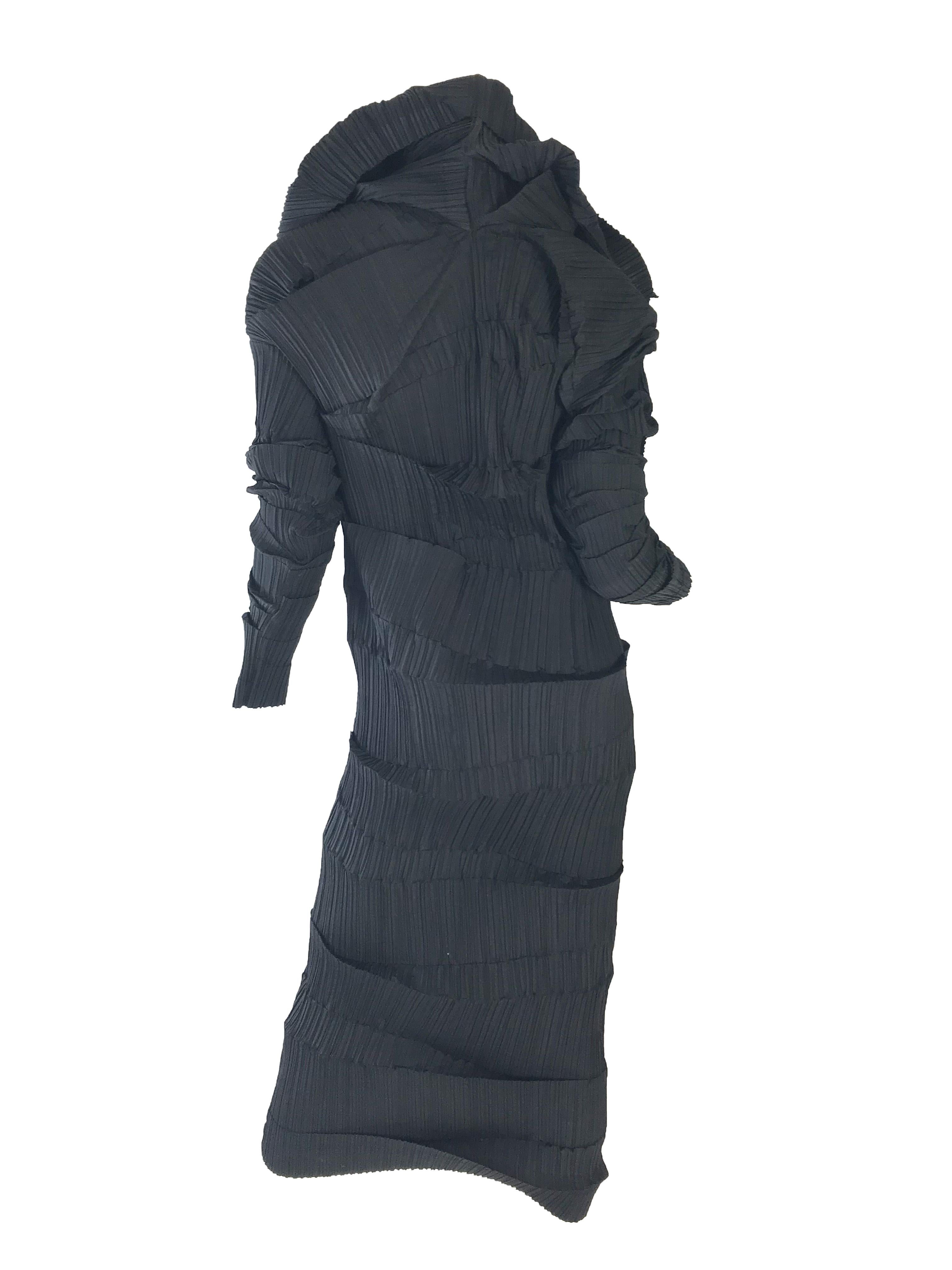 1990s Issey Miyake Structural Pleated Dress 3