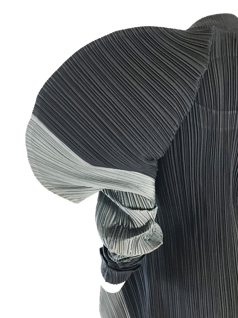 1990s Issey Miyake two toned pleated bubble dress at 1stDibs