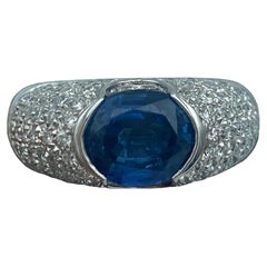 1990s Italian 18 carat gold, diamond and sapphire ring