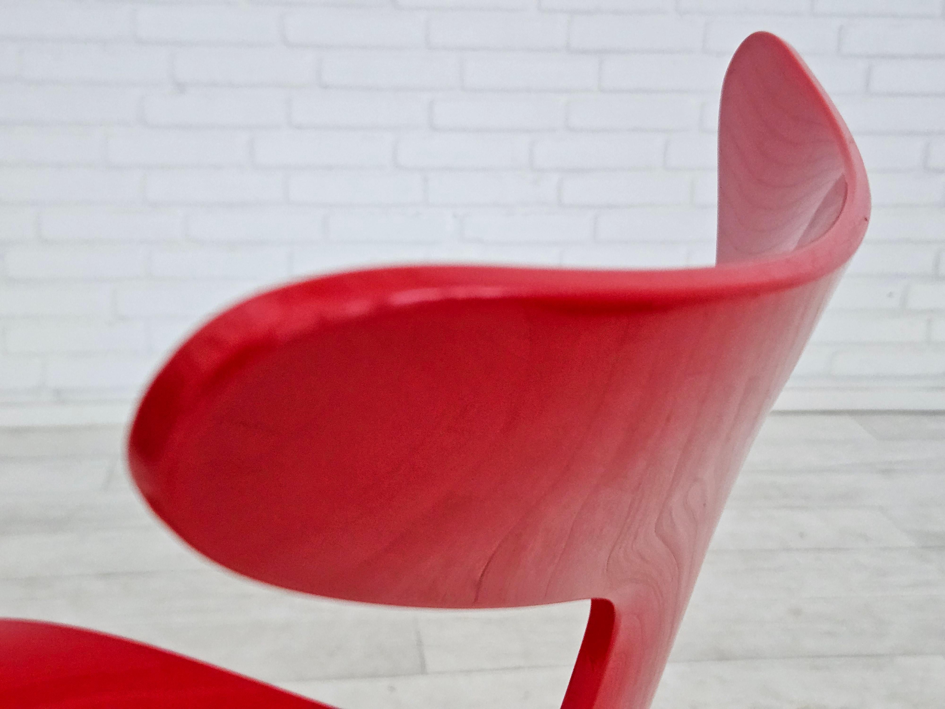 Années 1990, design italien de Gino Carollo, ensemble de 4 chaises, modèle « Delta », original. en vente 4