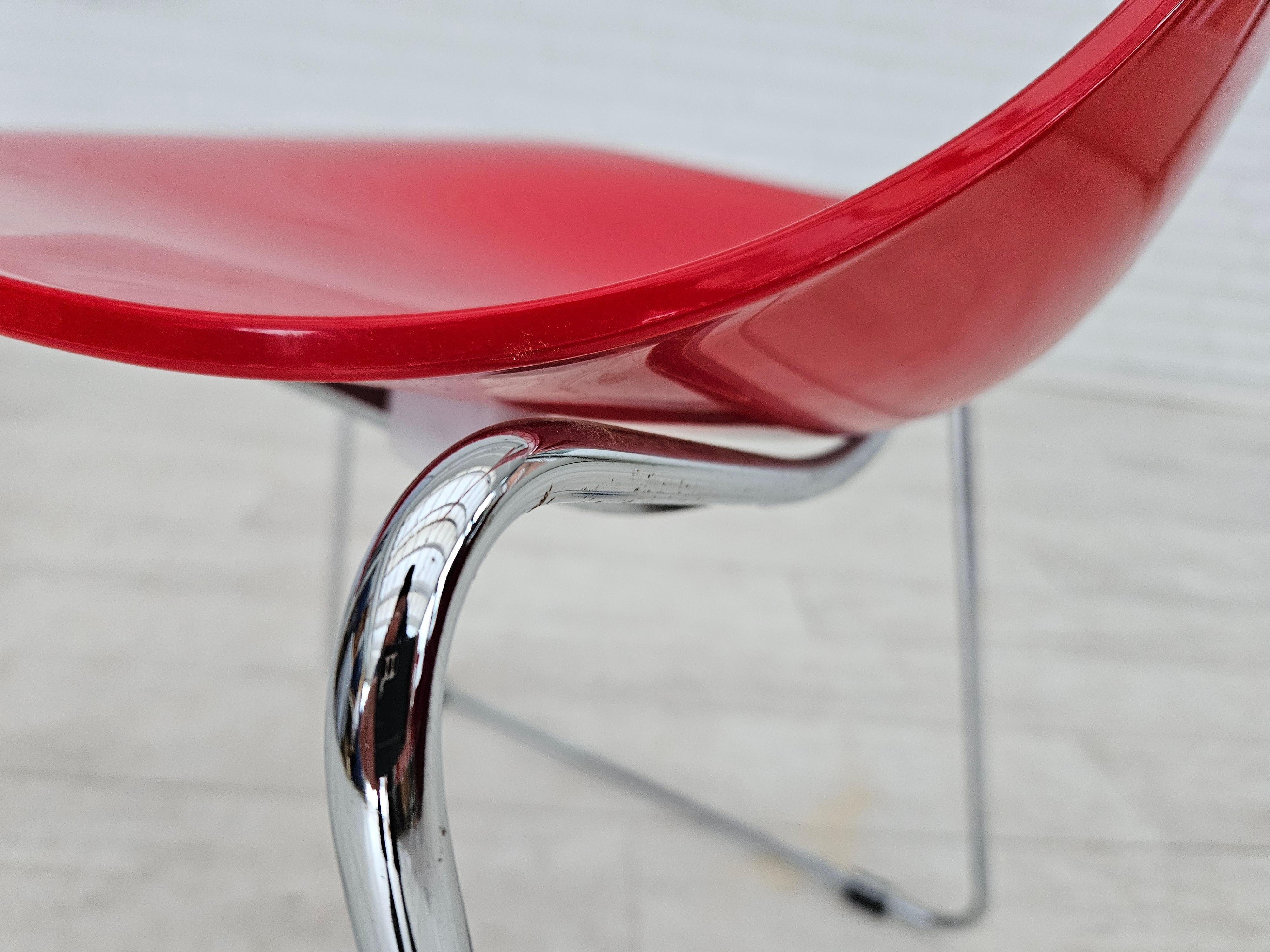 Années 1990, design italien de Gino Carollo, ensemble de 4 chaises, modèle « Delta », original. en vente 5