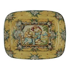1990s Italian Hand-Painted Ceramic Decorative Wall Plate
