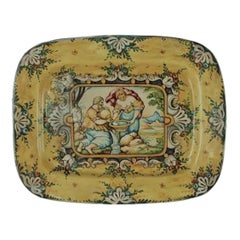 1990s Italian Hand-Painted Ceramic Decorative Wall Plate