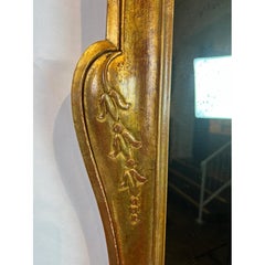 1990s Italian Rococo-Style Hand-Carved Mirror with Shell Motif and Gold Gilt