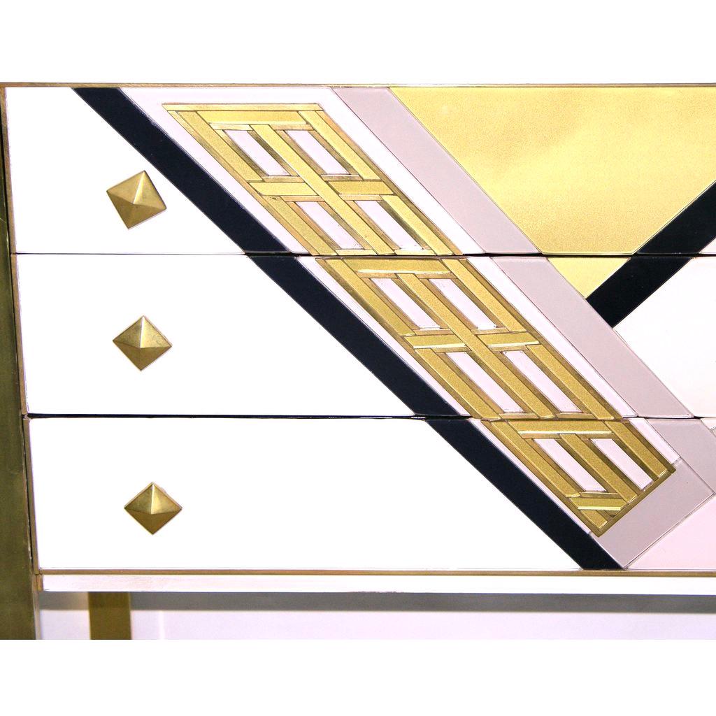 black and gold sideboard