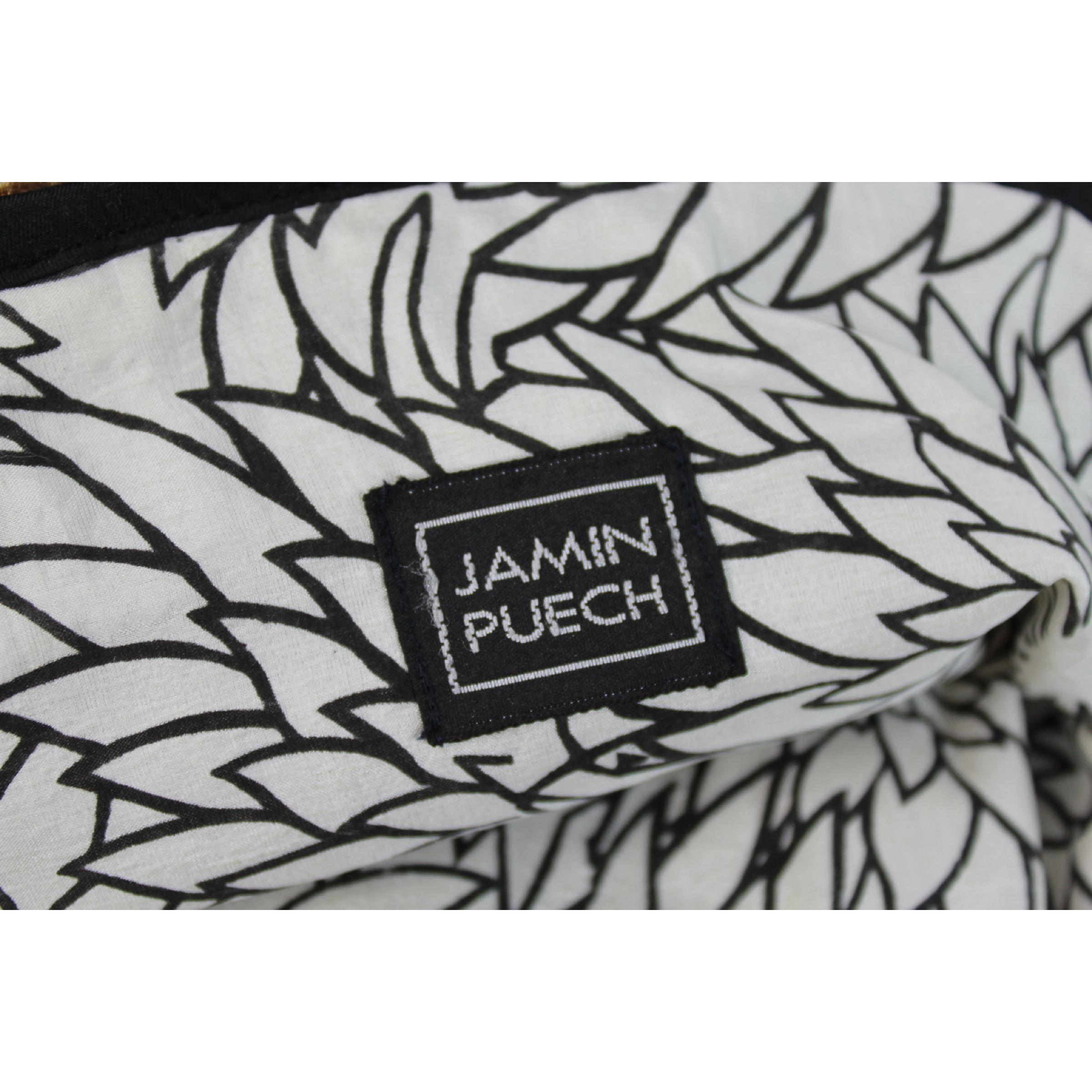 1990s Jamin Puech Black Cotton Pleated Snap Fan Handbag 2