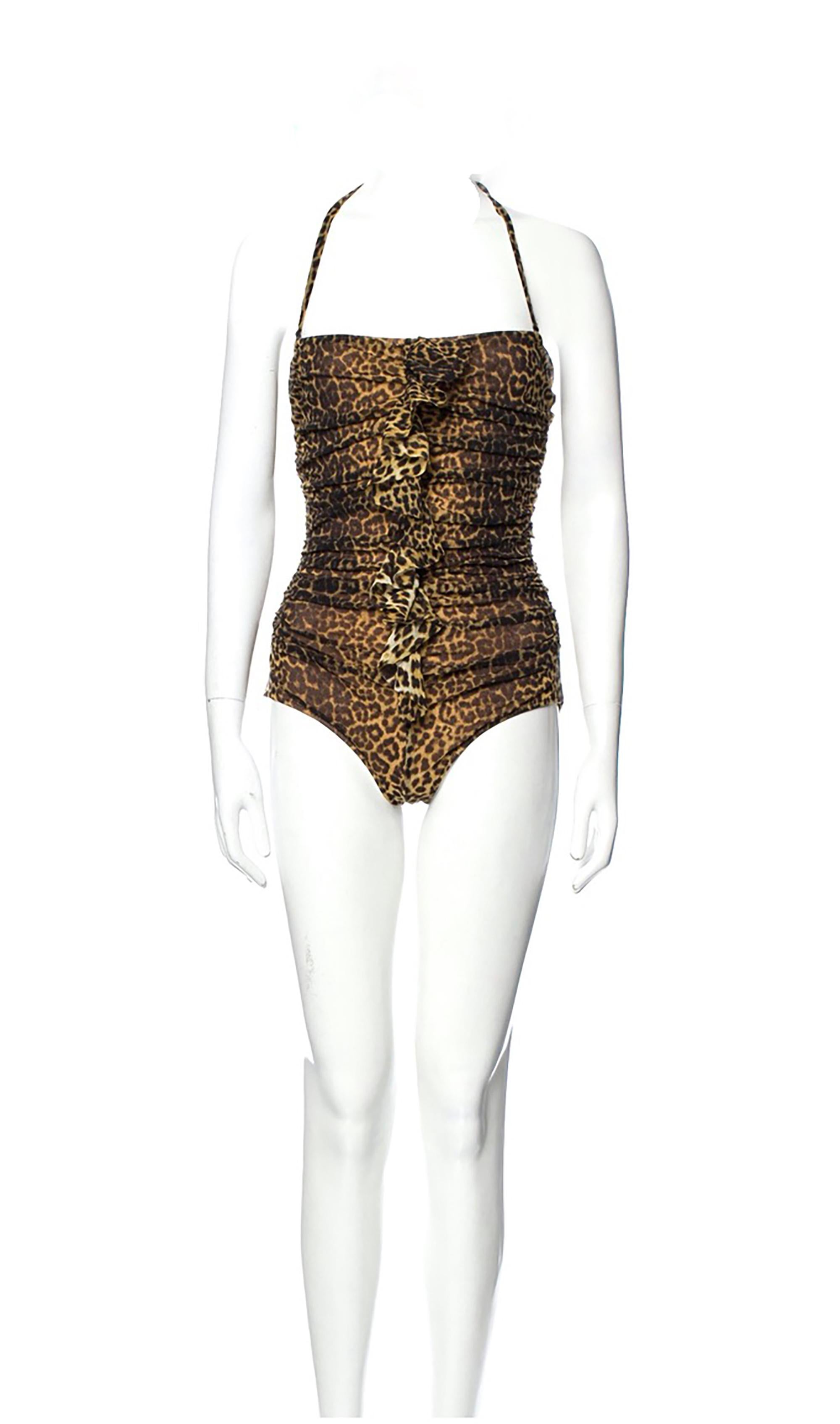 1990s Jean Paul Gaultier Animal Print Bathing Suit In Excellent Condition In Austin, TX