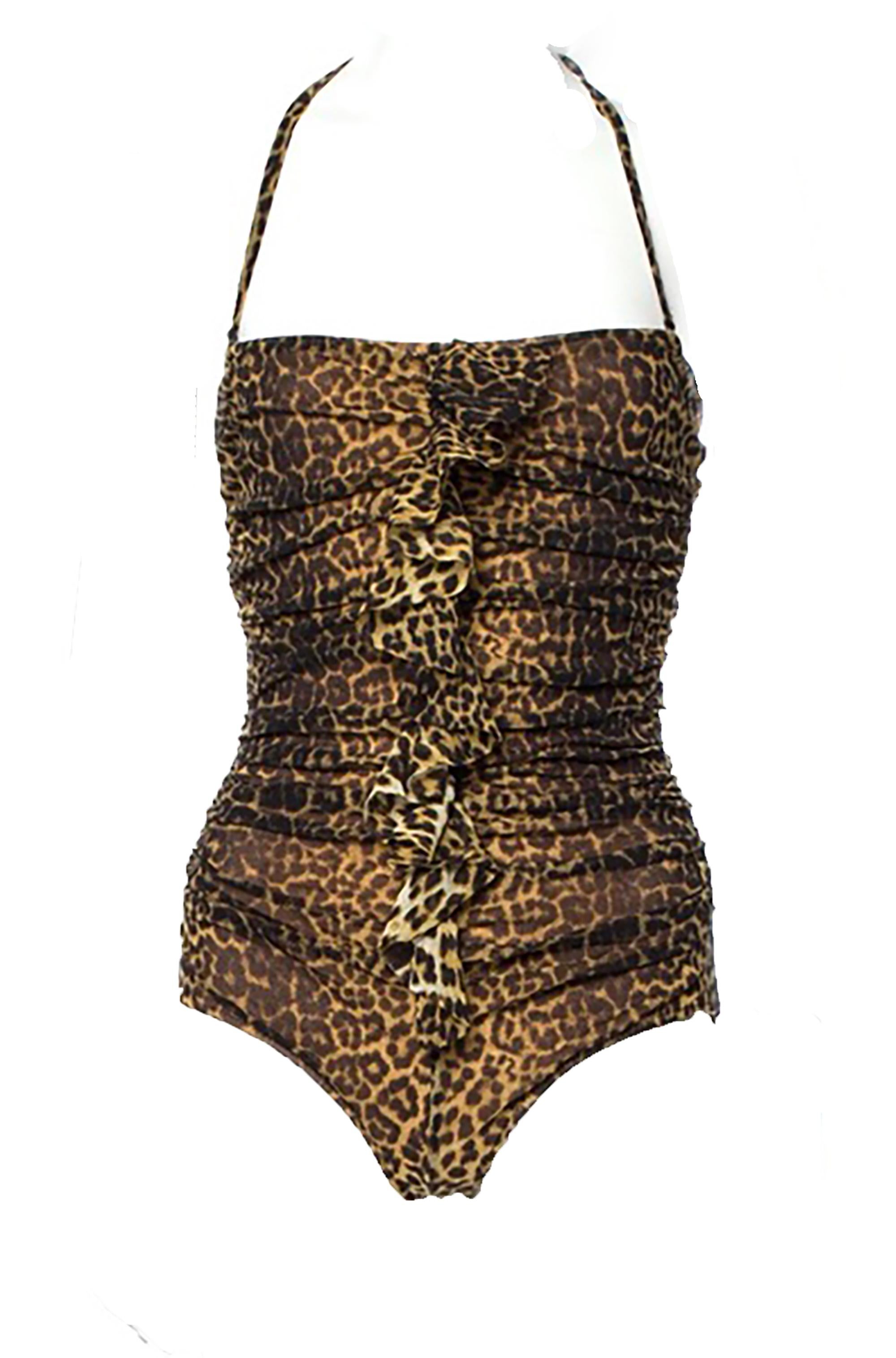 Women's 1990s Jean Paul Gaultier Animal Print Bathing Suit