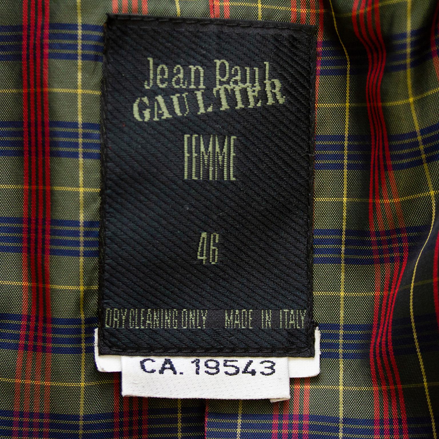 Women's 1990s Jean Paul Gaultier Beaded Embellished Black Blazer For Sale