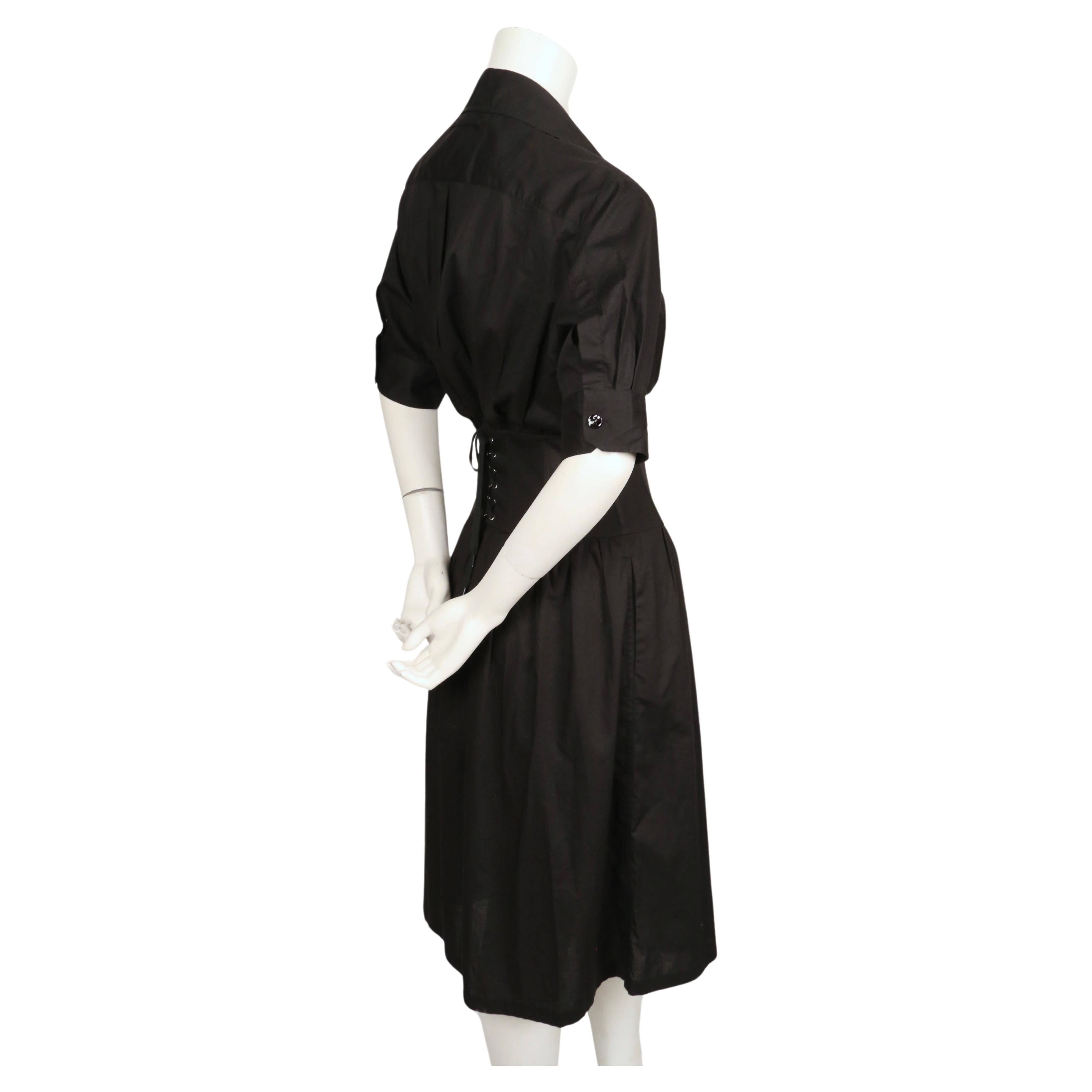 Women's or Men's 1990's JEAN PAUL GAULTIER black dress with corset waist For Sale