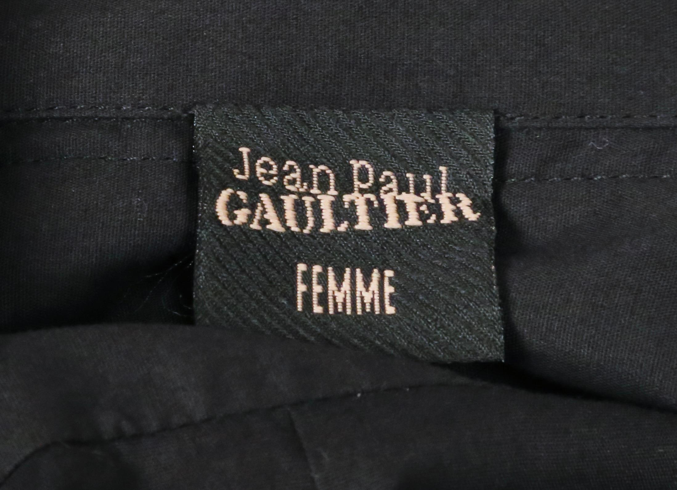 1990's JEAN PAUL GAULTIER black dress with corset waist For Sale 3