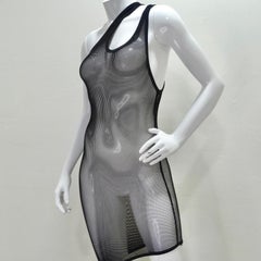 1990s Jean Paul Gaultier Black Mesh Dress