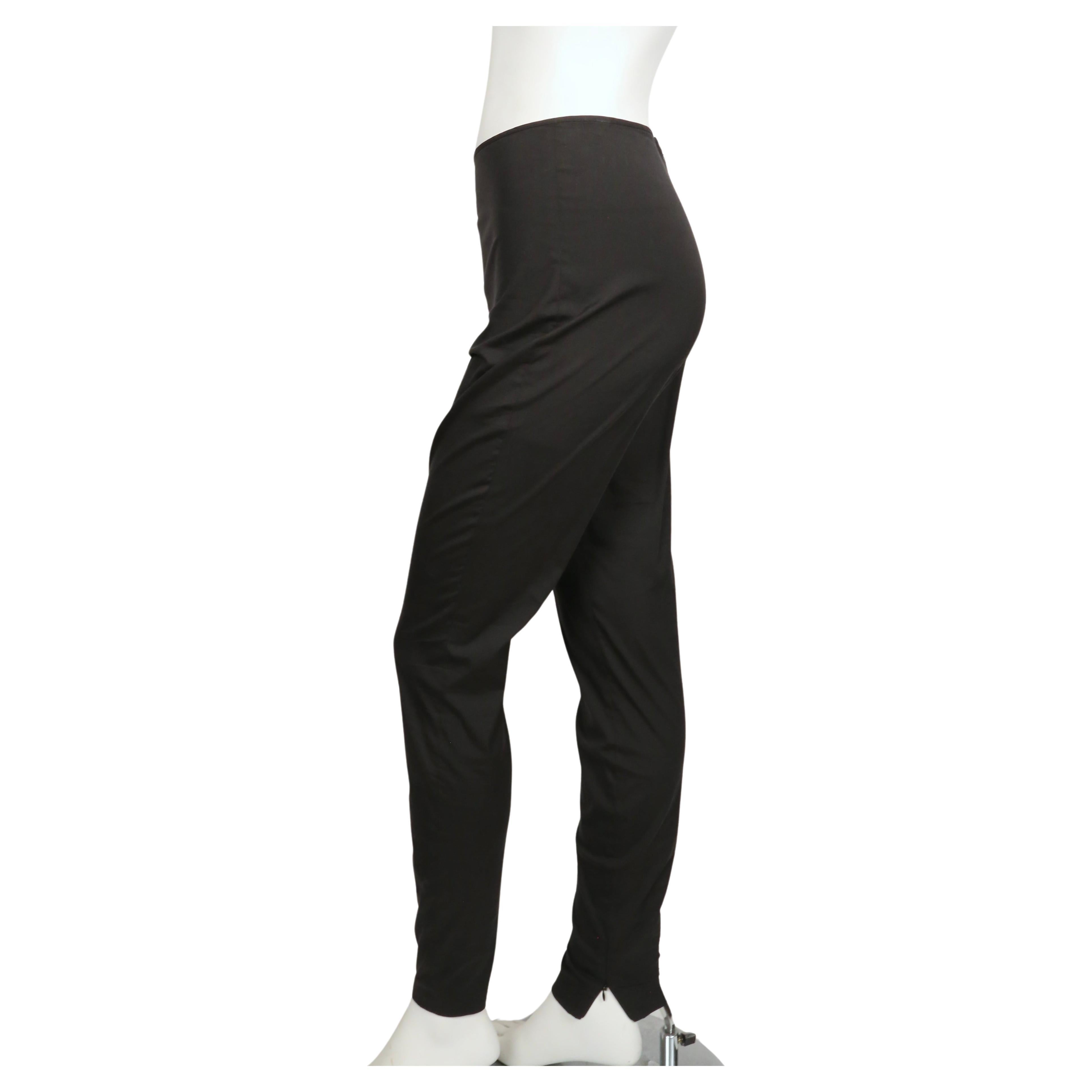Noir JEAN PAUL GAULTIER 1990 - Pantalon noir ajusté à taille haute en vente