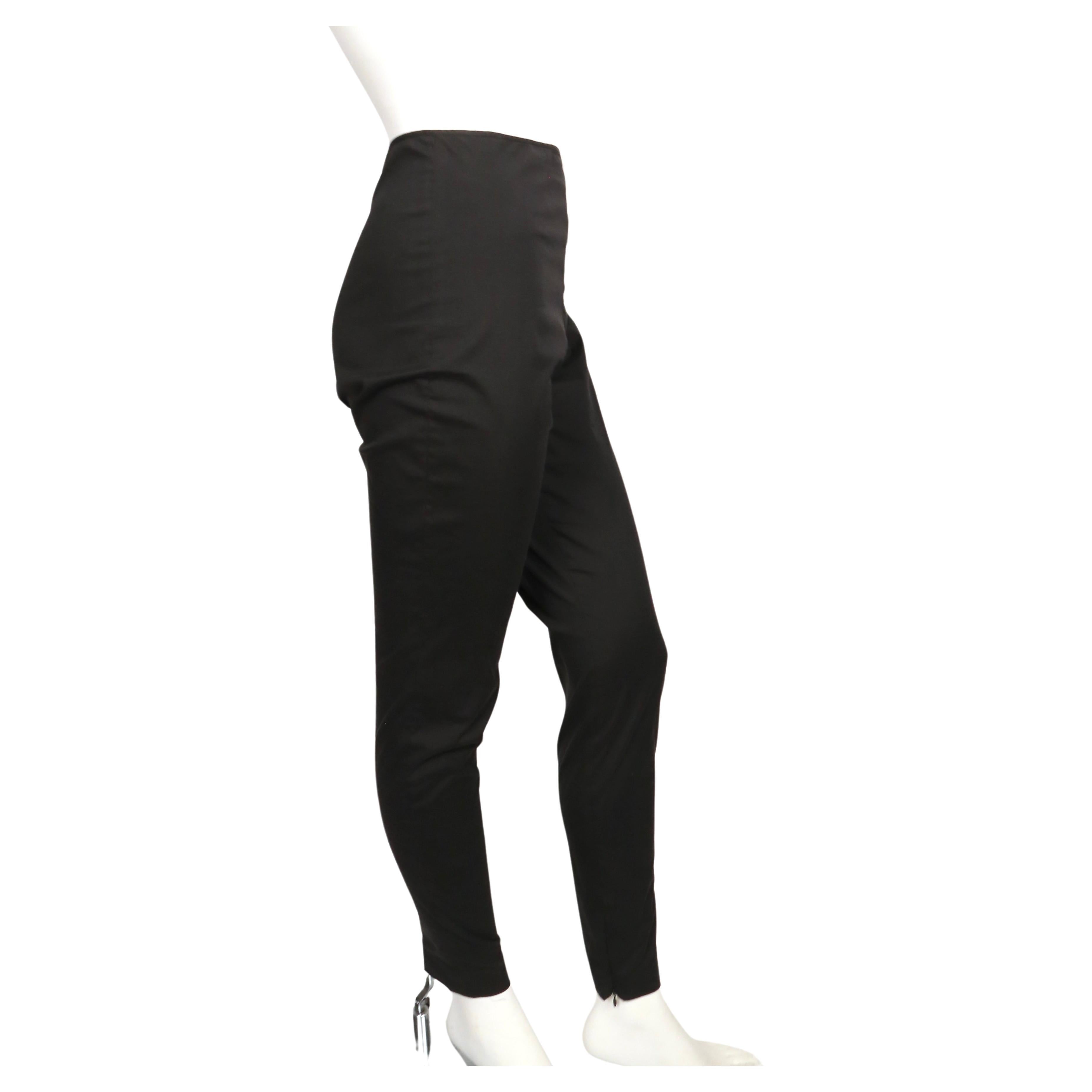 JEAN PAUL GAULTIER 1990 - Pantalon noir ajusté à taille haute Pour femmes en vente