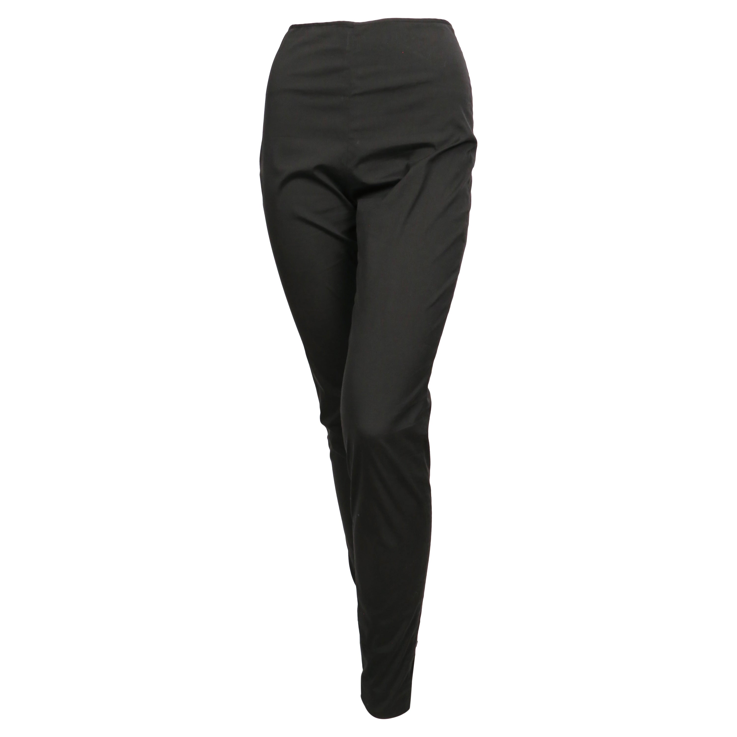 Pantalones negros ajustados de talle alto JEAN PAUL GAULTIER años 90