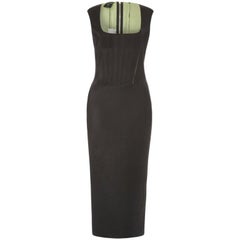 Robe corset en néoprène noir Jean Paul Gaultier des années 1990