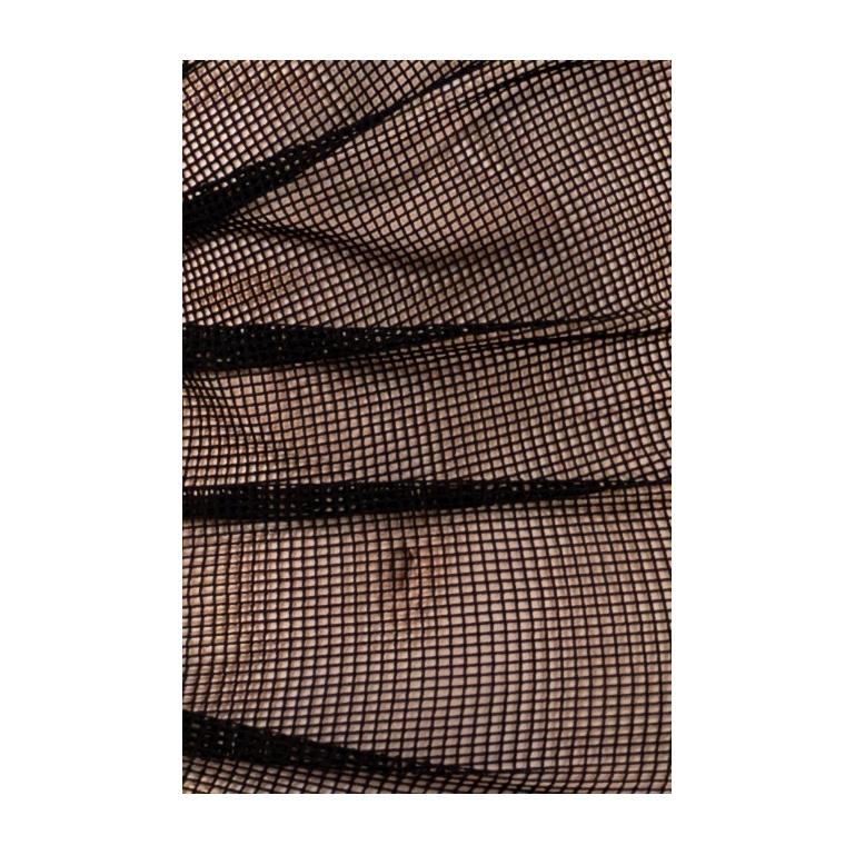 1990S Jean Paul Gaultier Black Sheer Stretch Net Draped Mini Dress en vente 6