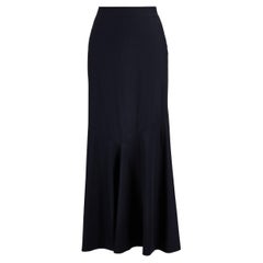 1990's Jean Paul Gaultier Black Wool Fishtail Maxi Skirt