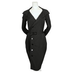 1990's JEAN PAUL GAULTIER black wrap dress with belt