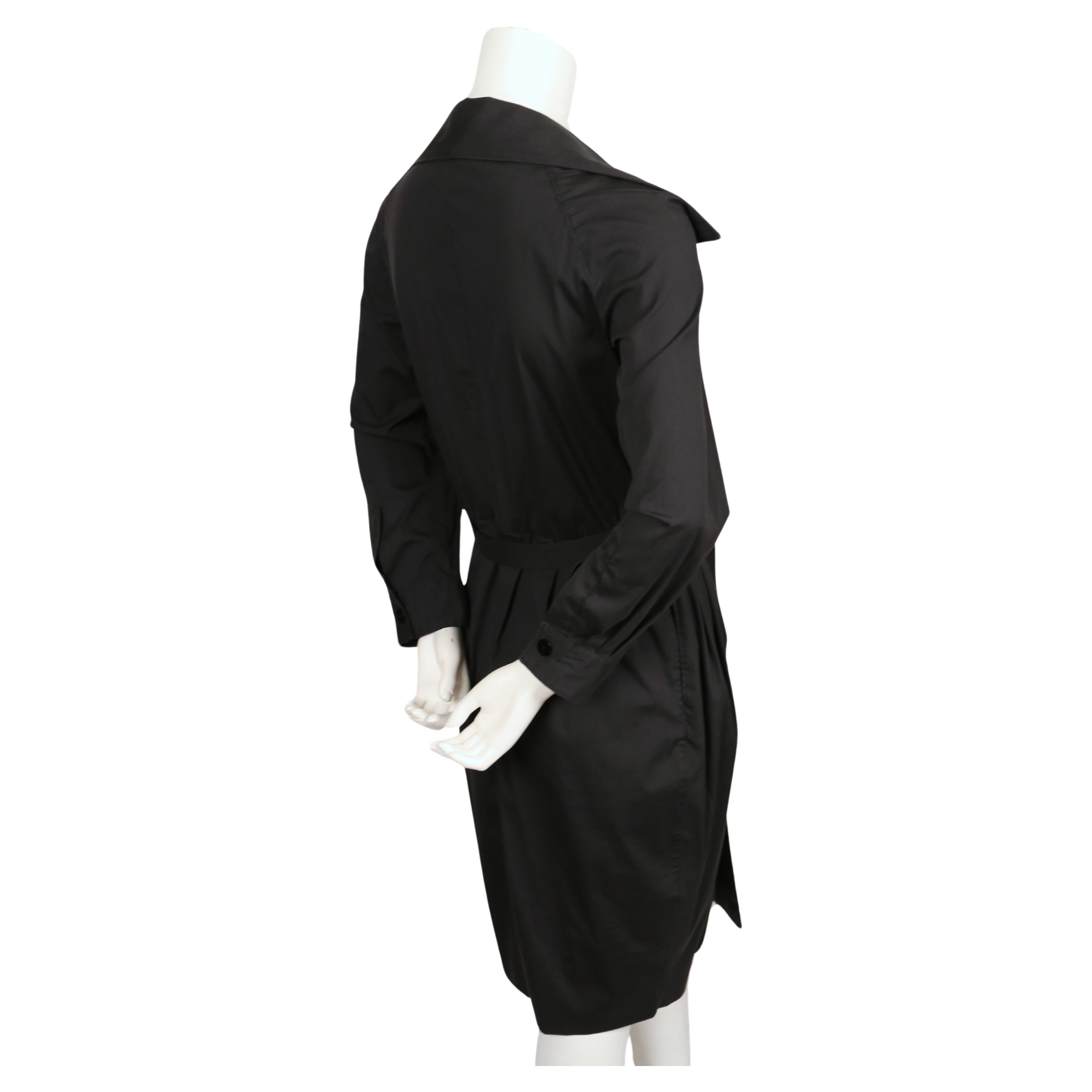 Women's or Men's 1990's JEAN PAUL GAULTIER black wrap dress with belt For Sale