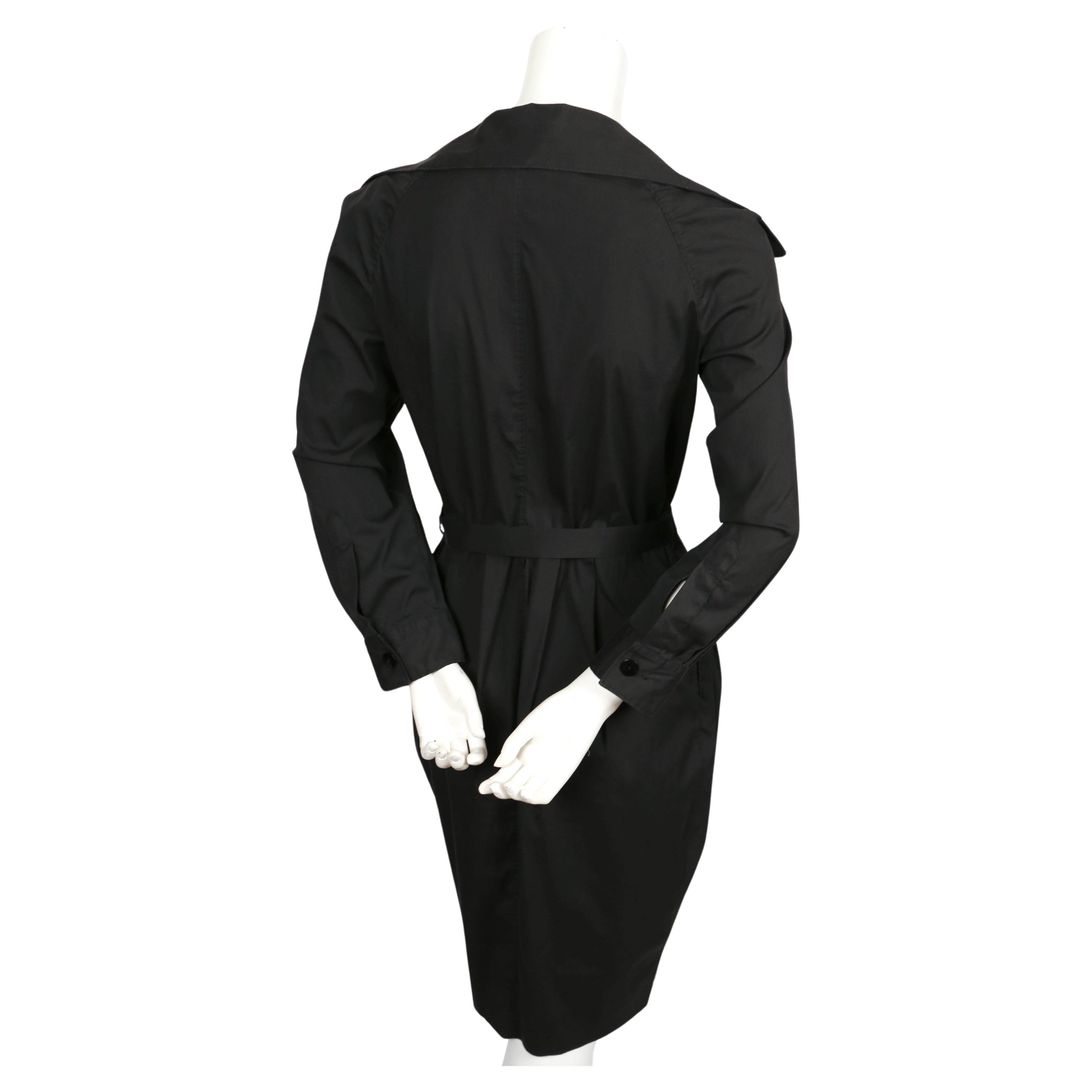 1990's JEAN PAUL GAULTIER black wrap dress with belt For Sale 2
