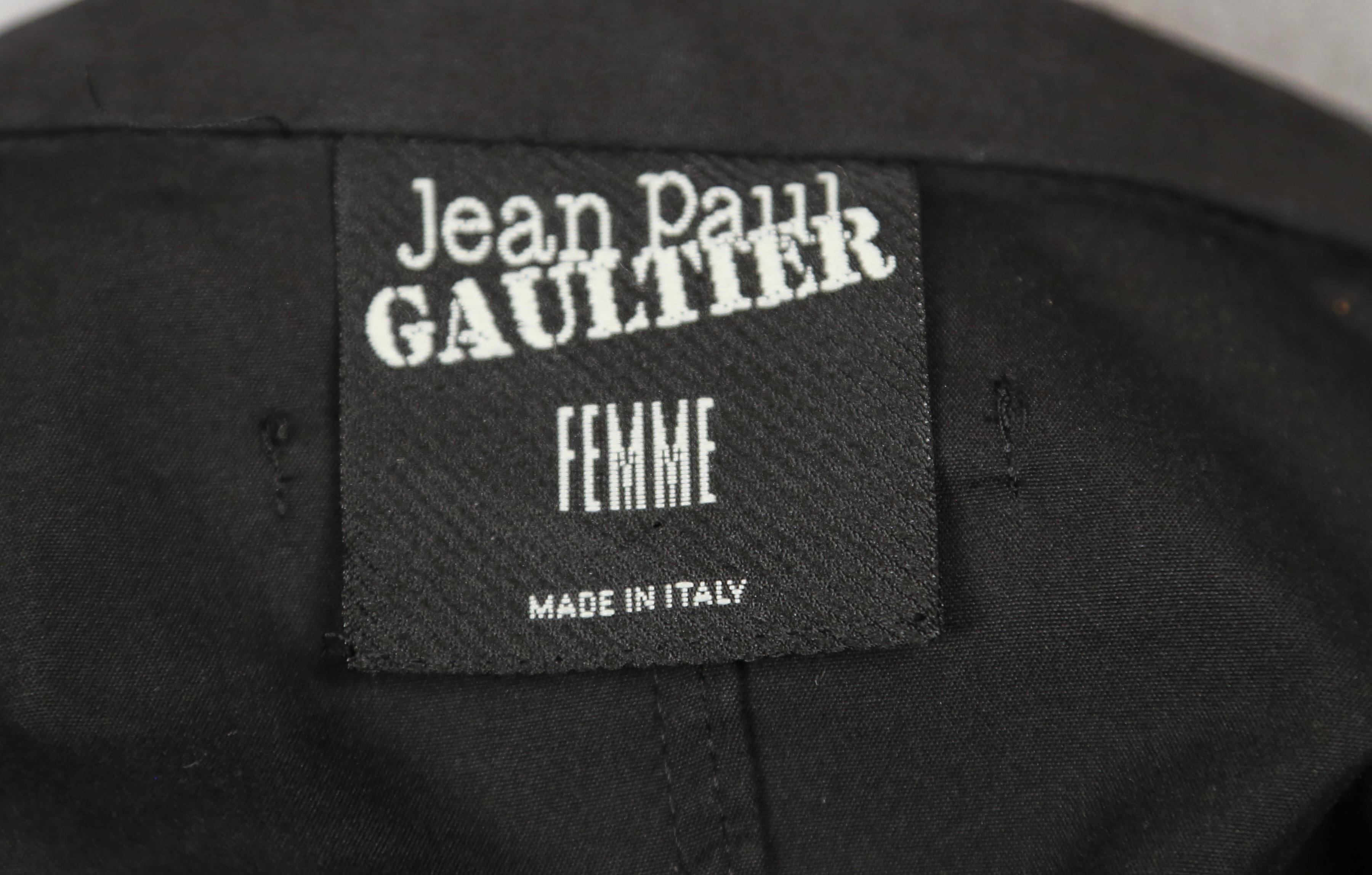 1990's JEAN PAUL GAULTIER black wrap dress with belt For Sale 3