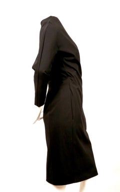 1990's JEAN PAUL GAULTIER black wrap dress with raised neckline