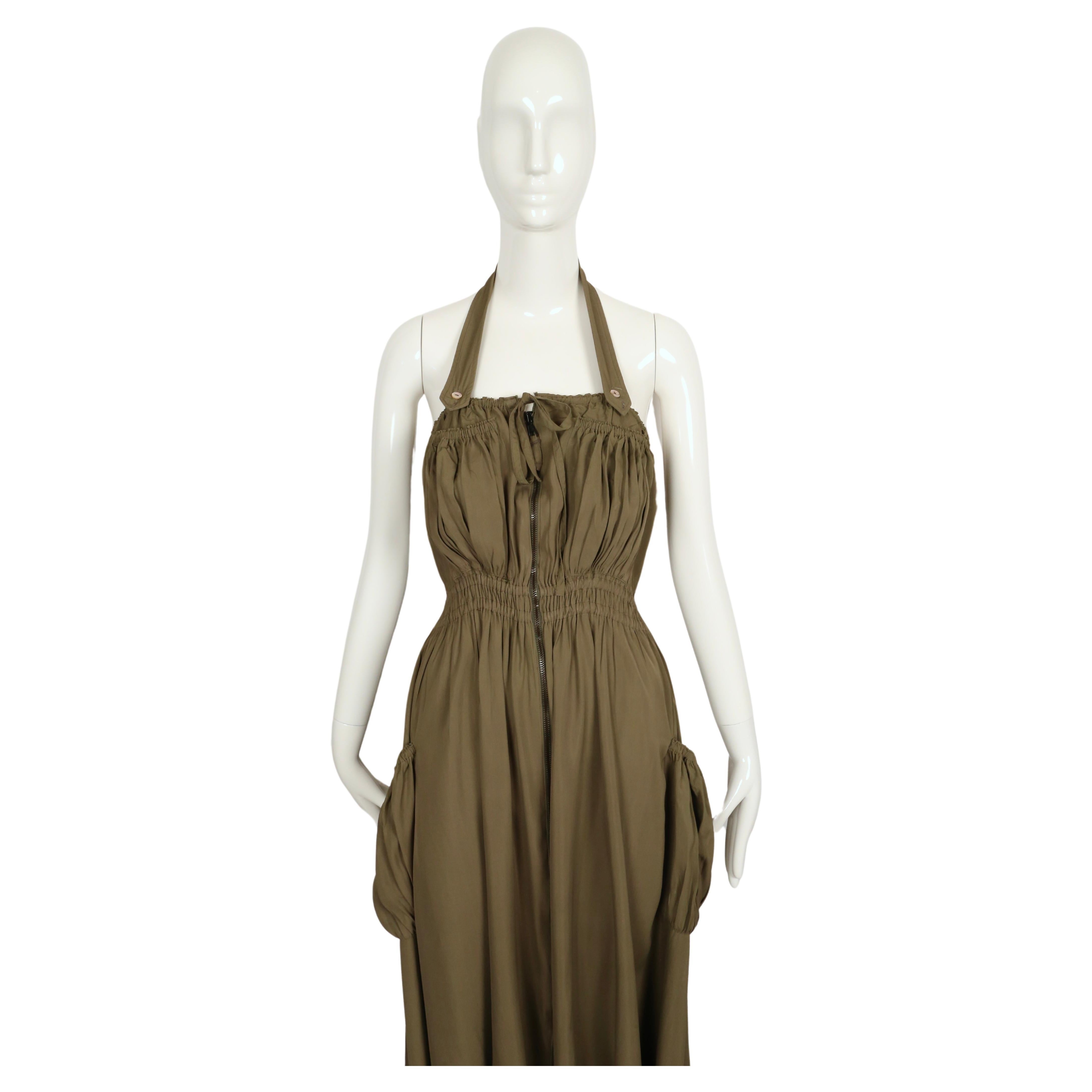 Vestido paracaídas caqui JEAN PAUL GAULTIER CLASSIQUE de los años 90 Marrón en venta