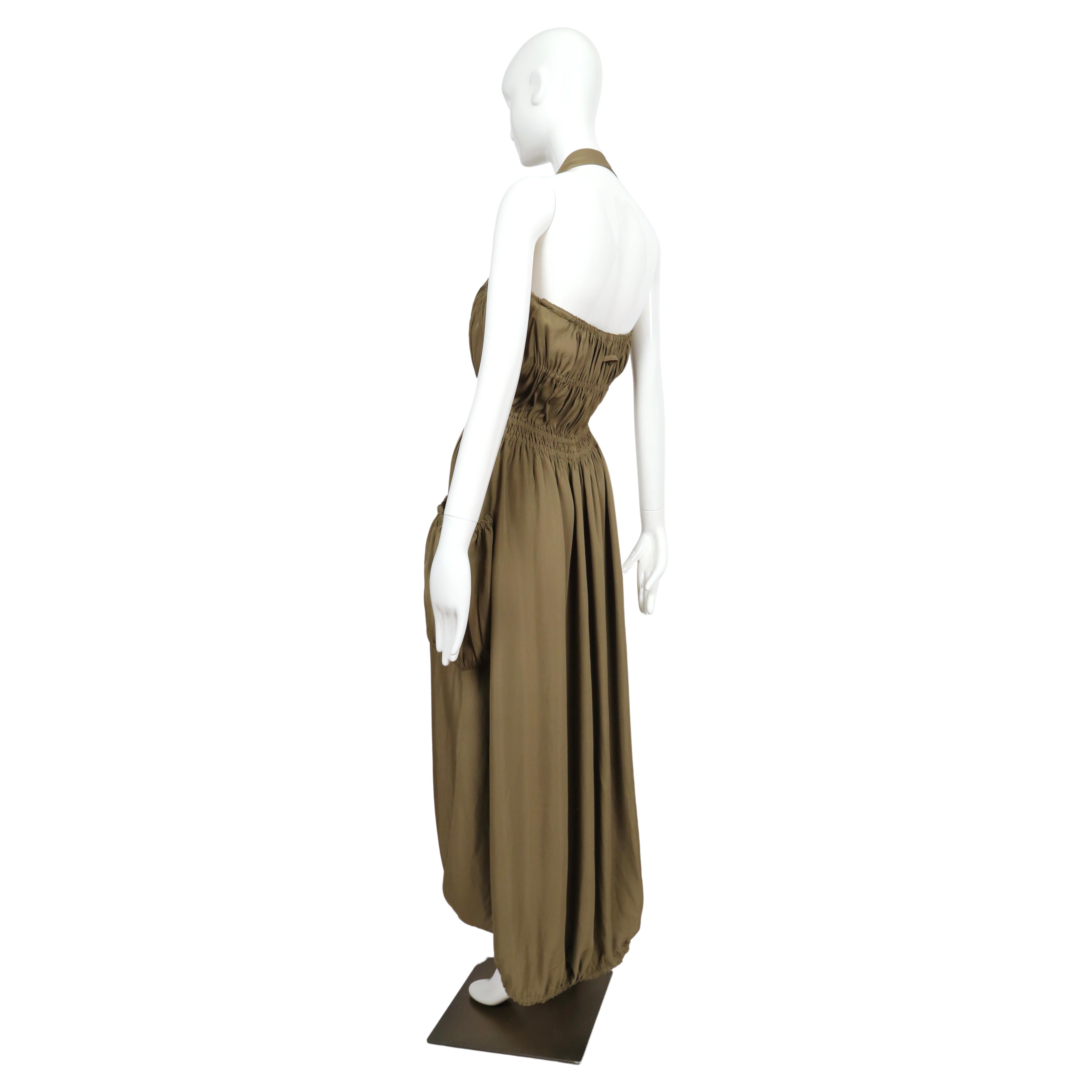 Femenino o masculino Vestido paracaídas caqui JEAN PAUL GAULTIER CLASSIQUE de los años 90 en venta