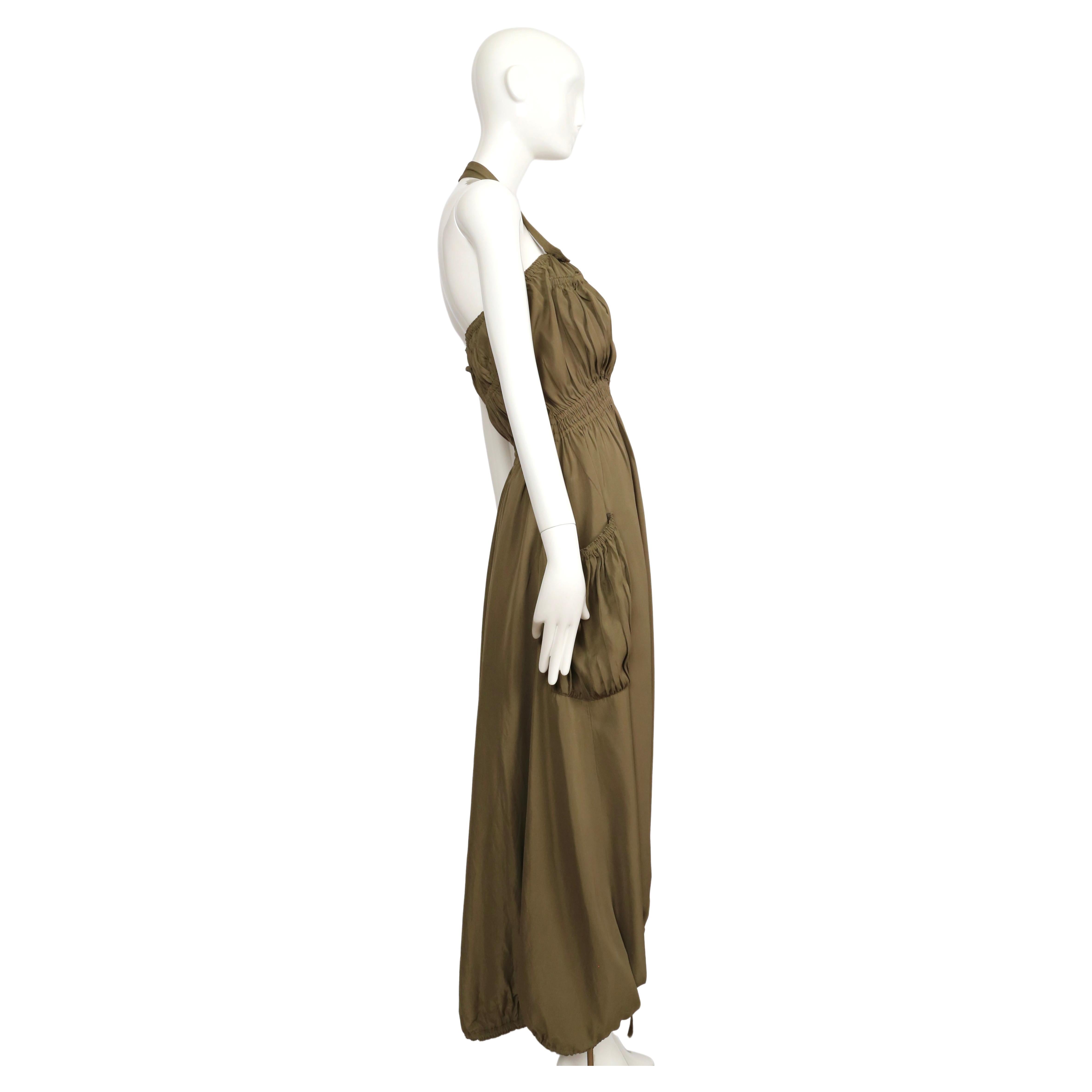 Vestido paracaídas caqui JEAN PAUL GAULTIER CLASSIQUE de los años 90 en venta 1